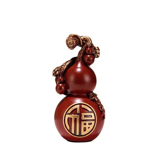Creative Gourd Statues Small Gourd Home Decor Chinese Style Hulu Figurine Decorative Ornaments for Office and Cabinets