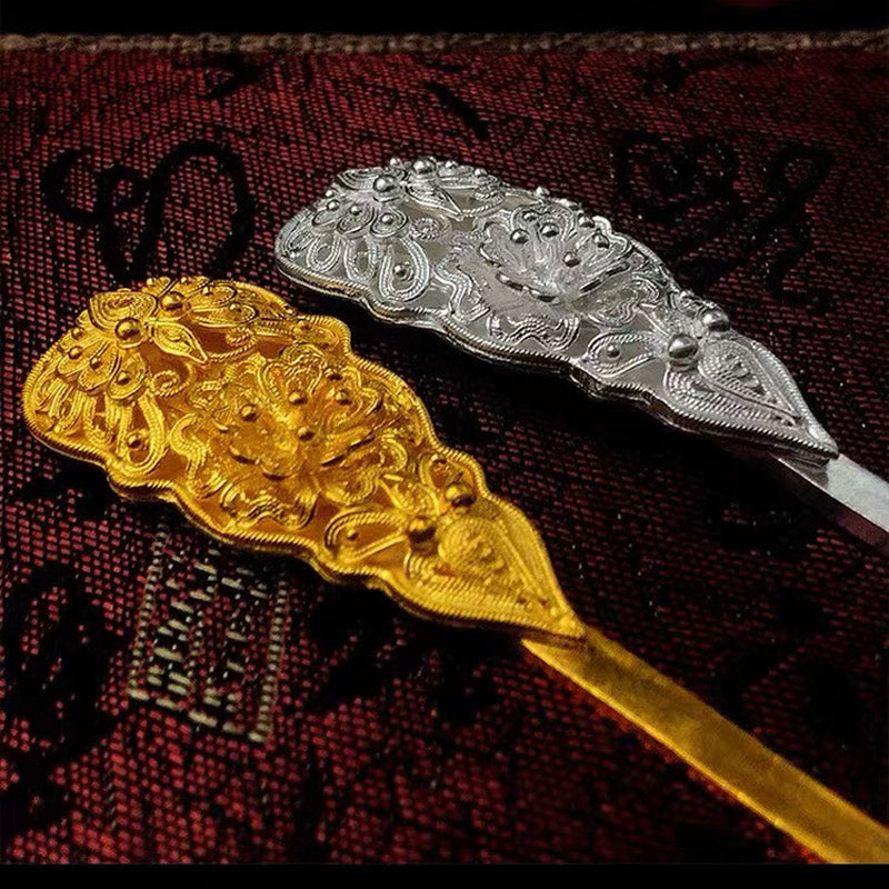 Épingle à cheveux papillon et fleurs en filigrane en argent sterling 999 de style chinois vintage fabriqué à la main