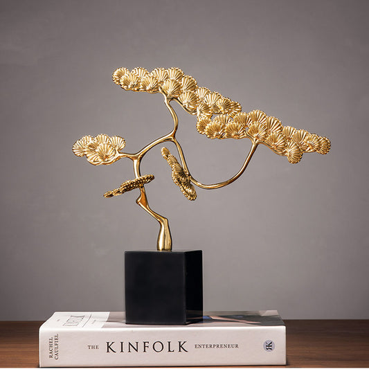 Guest-Greeting Pine Creative Chinese Style Home Office Table Decor Art