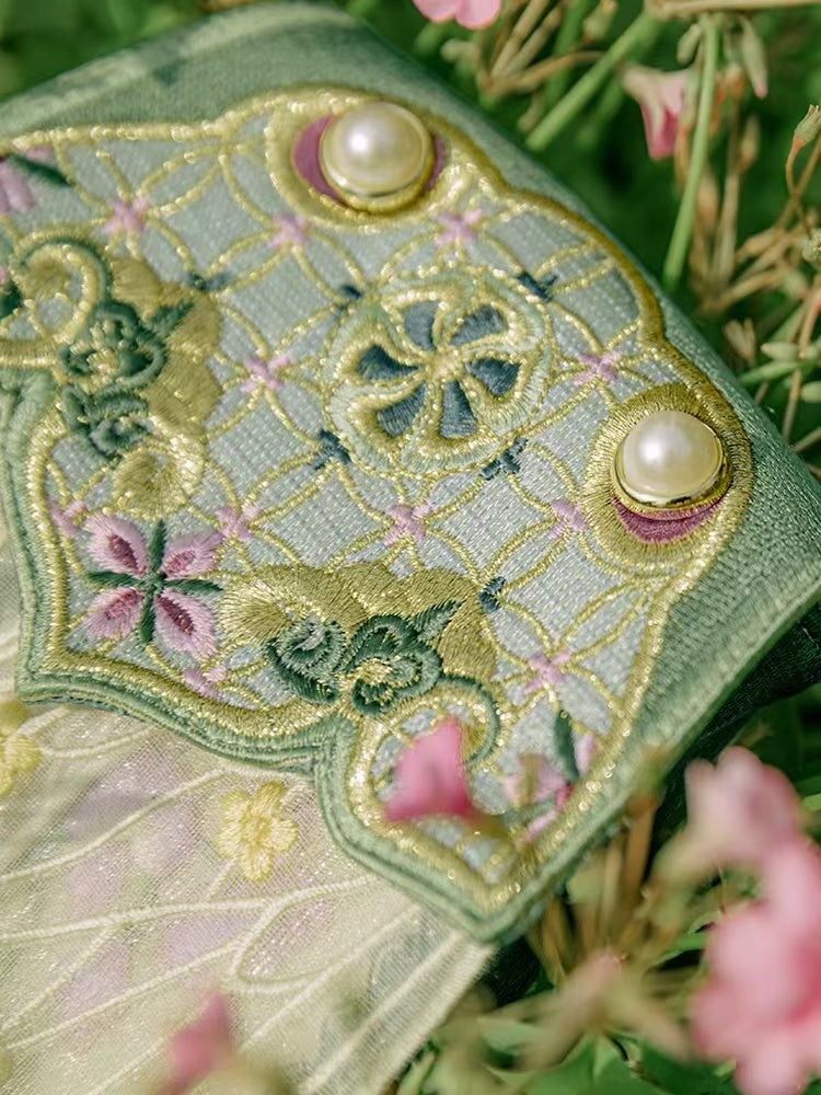 Original Design Vintage Chinese Style Cicada Wing Embroidered Handbag