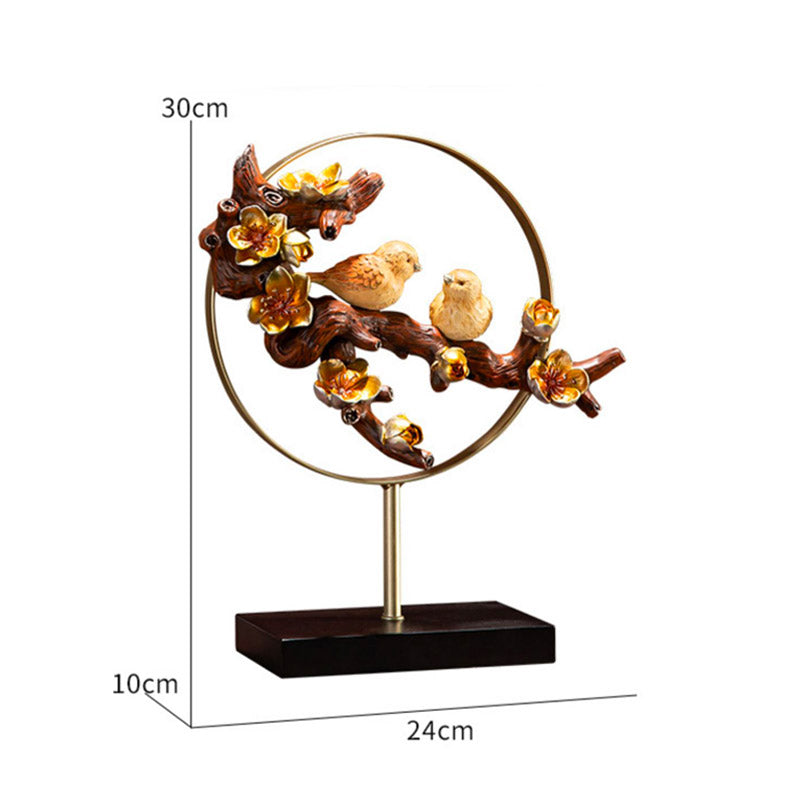 Magpies and Plum Blossom Ornament Table Decor Brides Wedding Gift