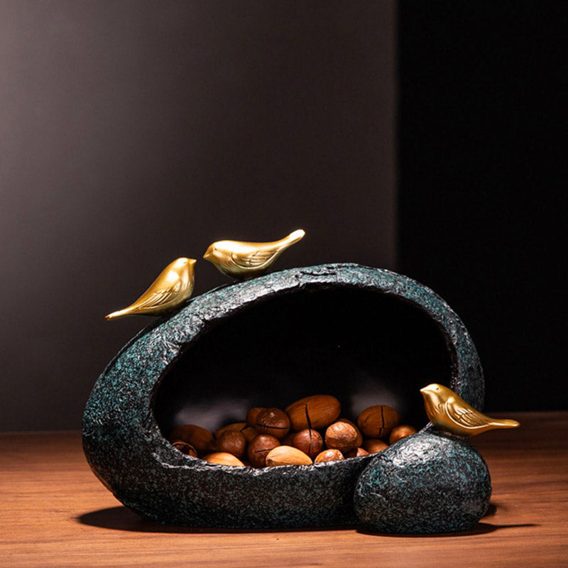 Porte-clés oiseaux et nid, ornement, petit décor de rangement