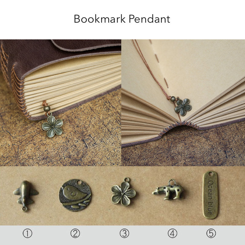 Hand-Sewn Vintage Leather Journal 480 Pages Travel Journal Notebook (Four Sizes to Choose)