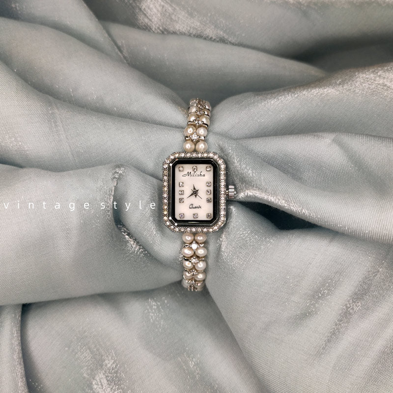 Montre-Bracelet de perles délicates Vintage pour femmes, meilleur cadeau d'anniversaire