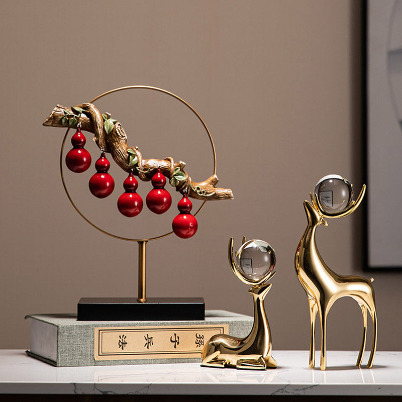 Cinq gourdes chinoises créatives, les cinq bénédictions viennent à la famille, décoration de table, cadeaux de pendaison de crémaillère
