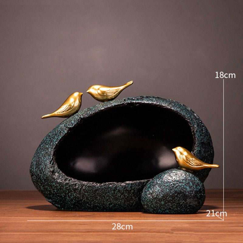Porte-clés oiseaux et nid, ornement, petit décor de rangement