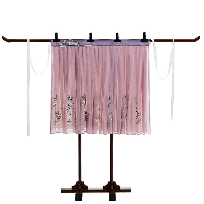Song of Spring - Peony Flower Embroidery Hanfu Clothing Chinese Dress for Garden Tea Party-06