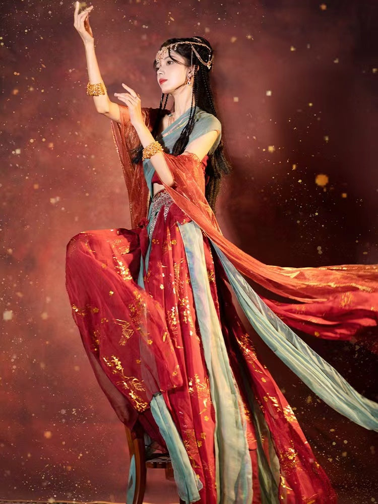 Handgefertigtes Prinzessin Dunhuang Feitian Kleid Kostümset