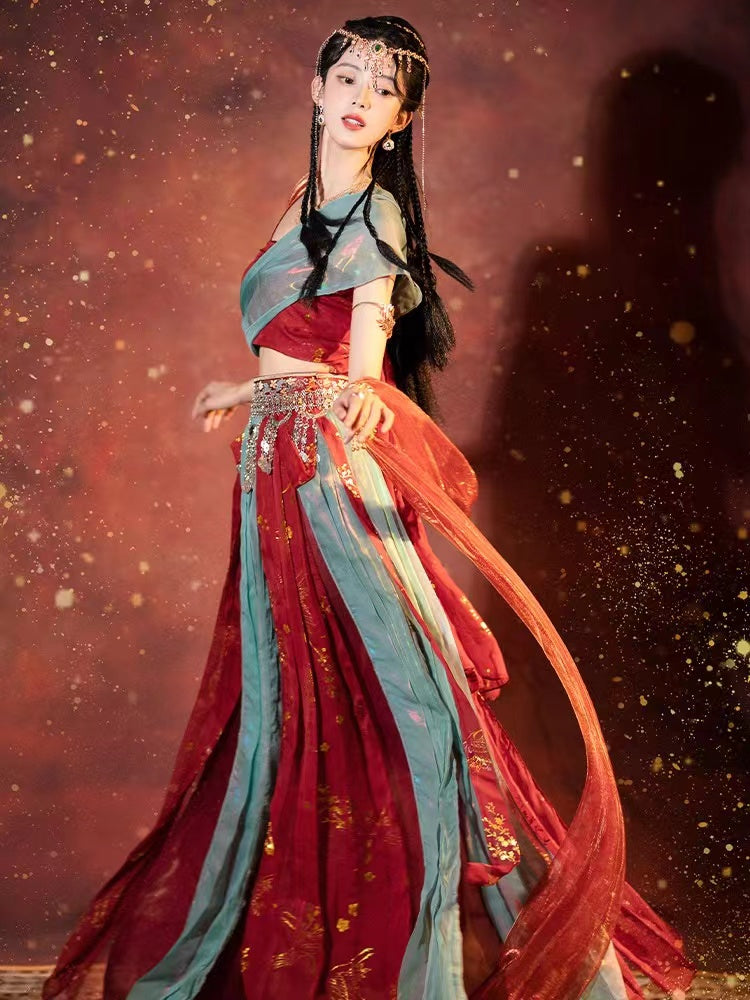 Handgefertigtes Prinzessin Dunhuang Feitian Kleid Kostümset
