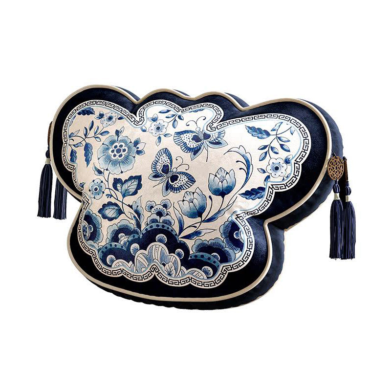 Chinese Classic Blue and White Cushion Series Butterfly Cushion Pillows Home Decor-01