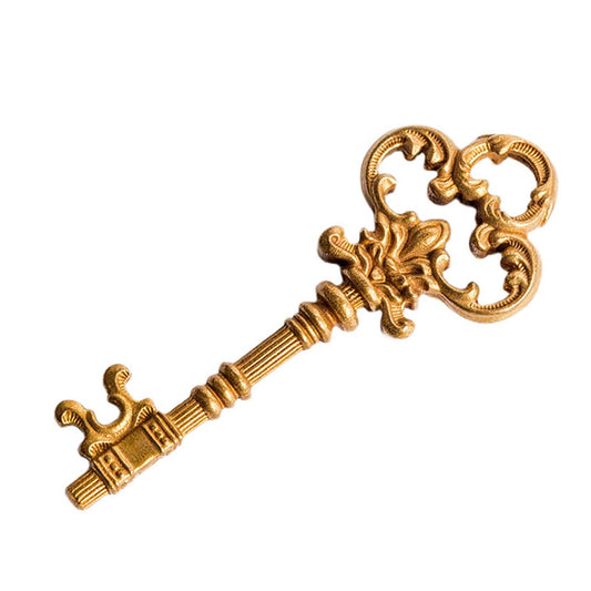 Handcrafted Vintage Brass Golden Key Pendant-01