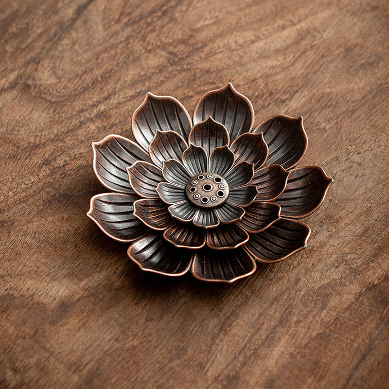 Lotus Blossom Incense Holder – Detachable Multi-Hole Design for Zen Rituals-01