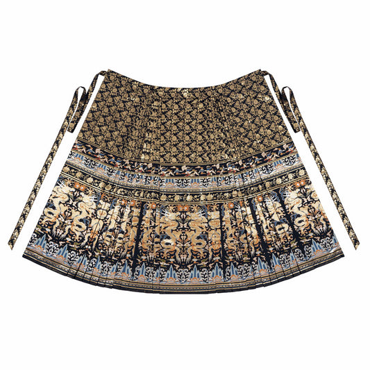Dragon in Motion - Ming-Inspired Zhuanghua Brocade Mamian Skirt-02
