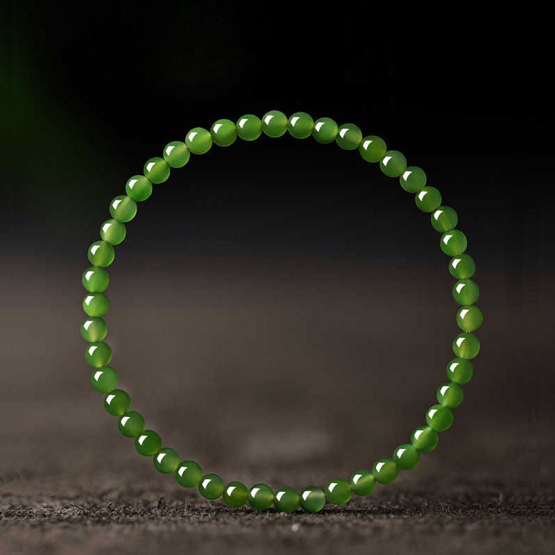 Select-Grade Natural Hetian Jade Bead Bracelet-01
