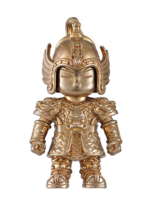 Ancient Chinese Armor Warrior Pure Brass Desktop Ornament - Creative Gift for Boys-01