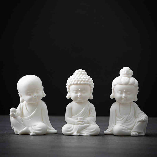 Handcrafted Chinese Zen-Style Ceramic Tathagata Buddha Statue-01