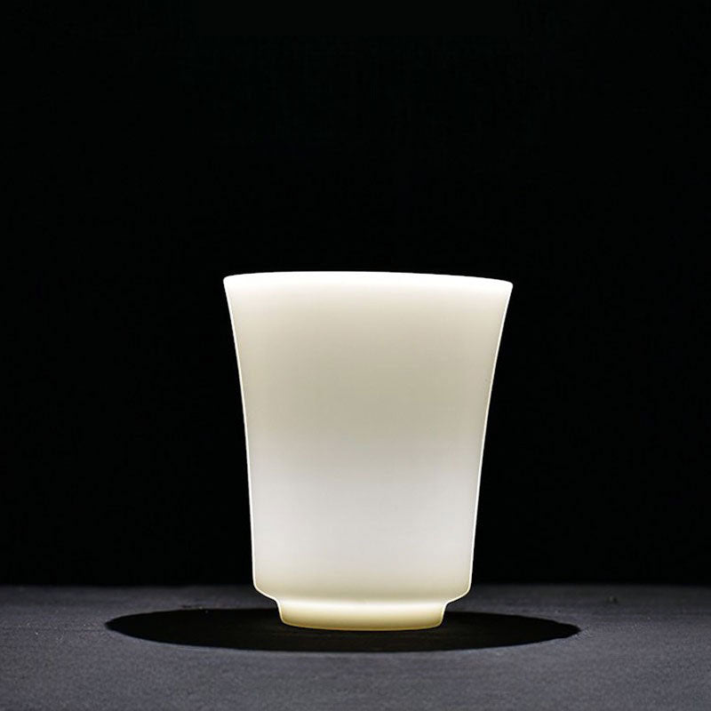 Dehua Ivory-White Matte Porcelain Tea Tasting Cup (5 Styles)