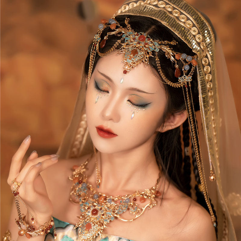 Dunhuang Exotic Style Western Region Princess Jewelry Accessories, Ancient Style Hanfu Accessories-02