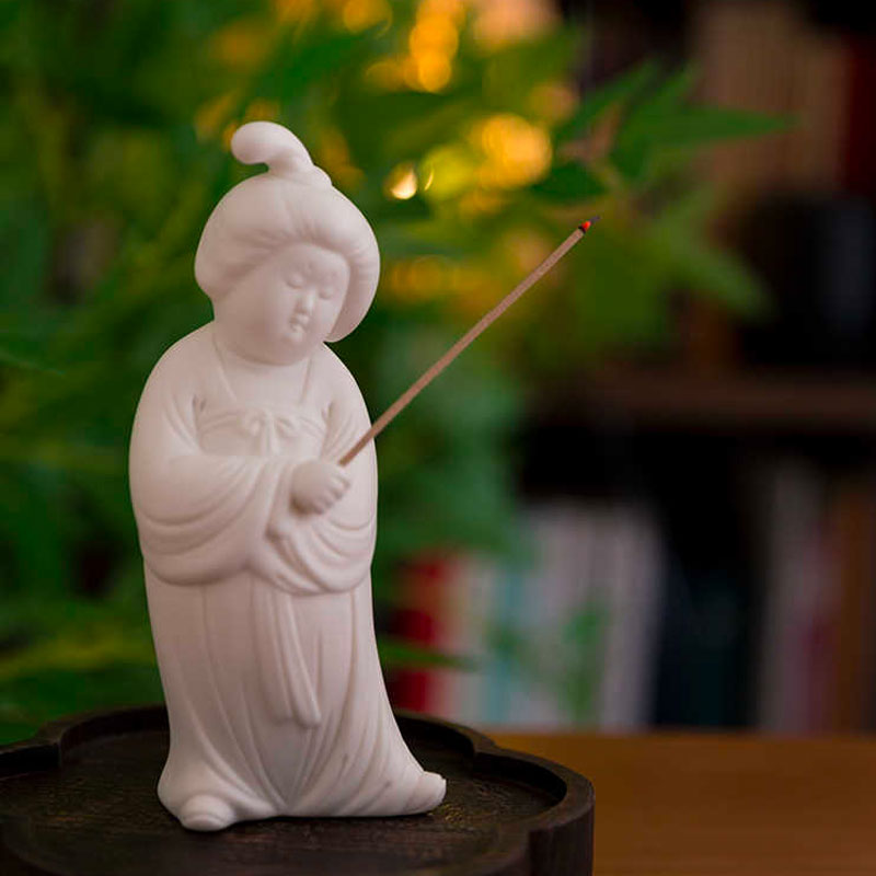 Tang Dynasty Lady Porcelain Incense Holder-02