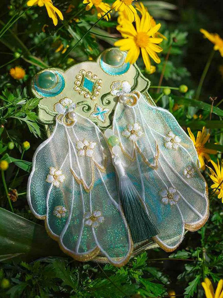 Original Design Vintage Chinese Style Cicada Wing Embroidered  Handbag-05