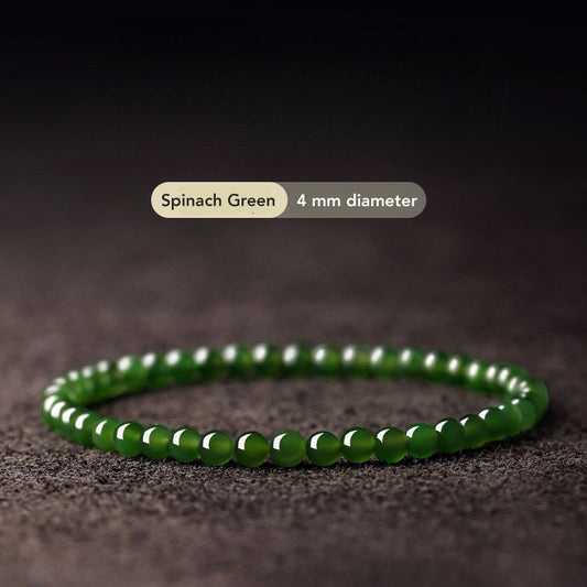 Select-Grade Natural Hetian Jade Bead Bracelet-02