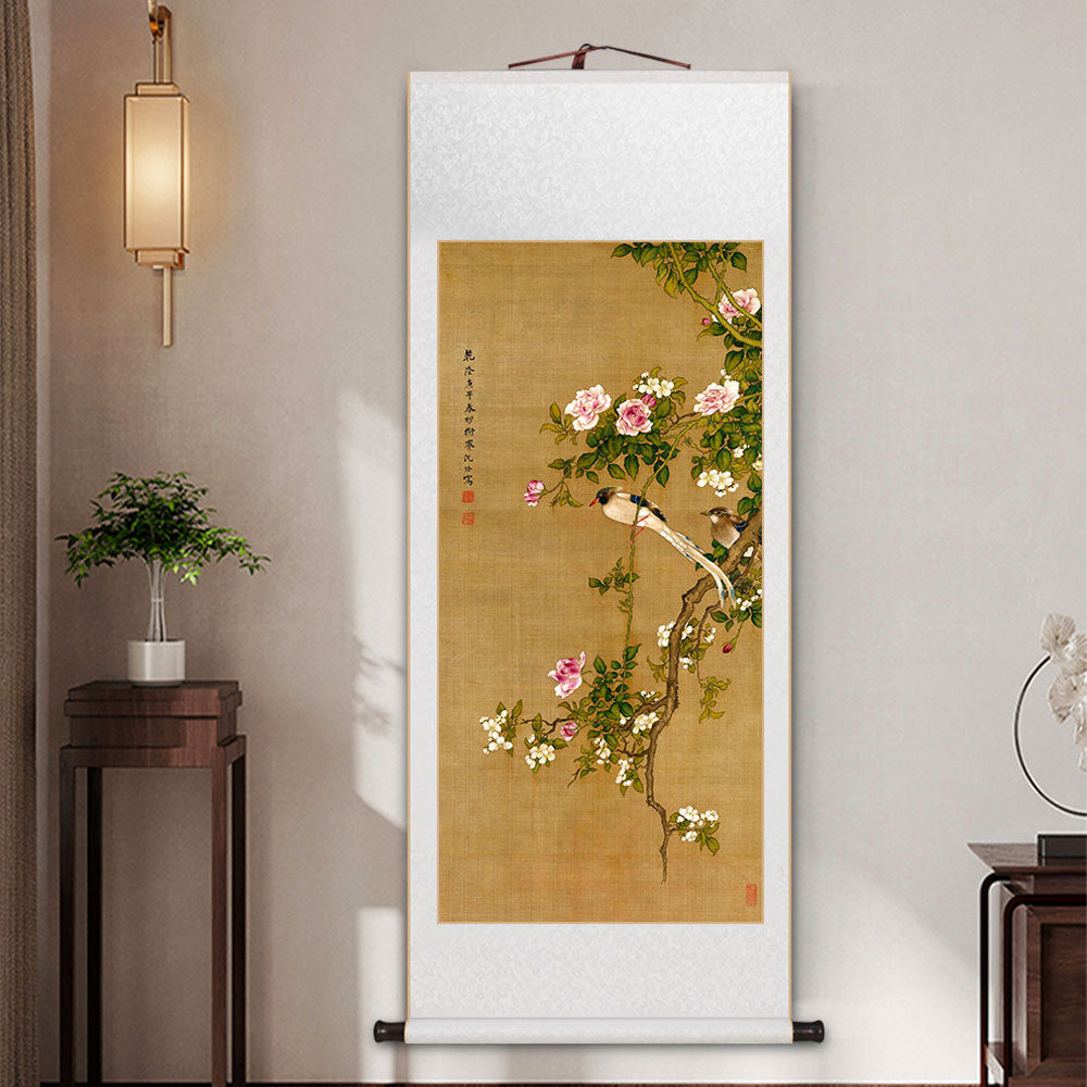 Birds & Blossoms — Traditional Chinese Bird-and-Flower Scroll Art Reproduction-02