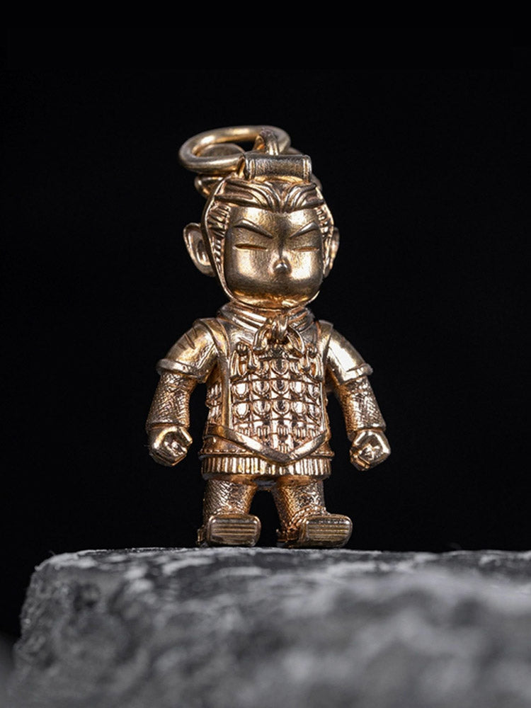 Ancient Chinese Terracotta Army Pure Brass Desktop Ornament - Creative Gift-04