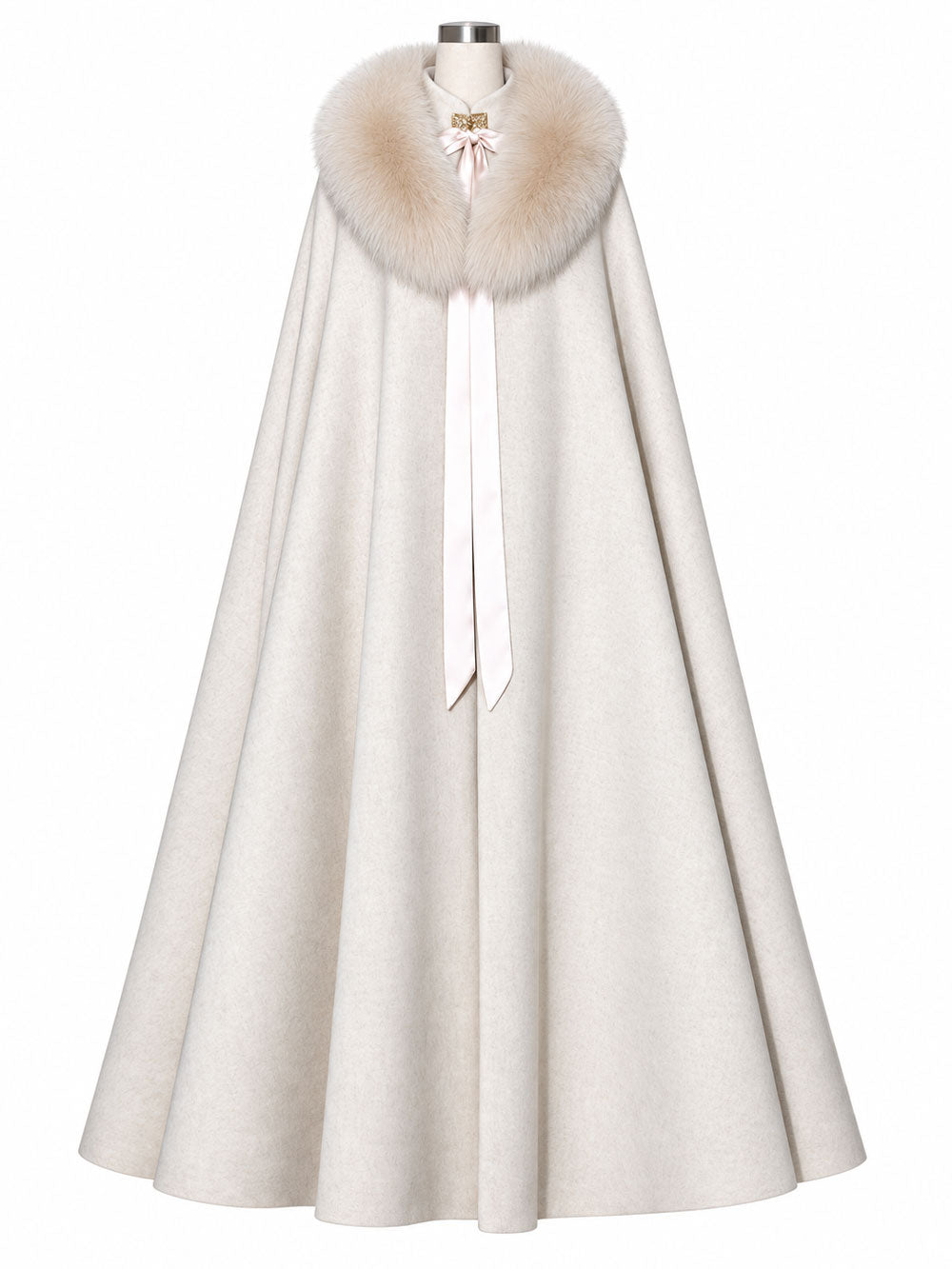 Chinese-Inspired Minimalist Wool Winter Cape for Hanfu & Everyday Wear-02
