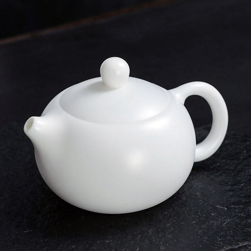 Dehua Ivory-White Porcelain Teapot Gift Set | 1-2 Cups (4 Styles)