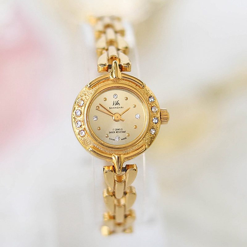 90s Retro Art Deco Style Gold-Plated Women's Manual Mechanical Watch-04