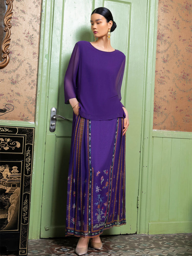 Silk-Printed Modernized Mamian Skirt | Neo-Chinese Spring/Summer Skirt | Multi-Color-06