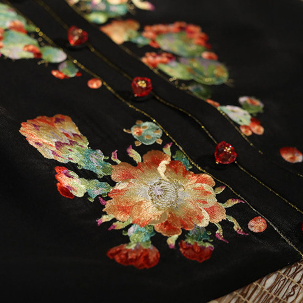 Embroidered Hanfu Inner-Layer Camisole - Cactus Blossom-03