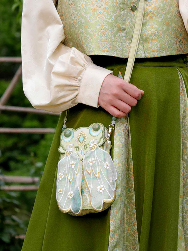 Original Design Vintage Chinese Style Cicada Wing Embroidered  Handbag-04