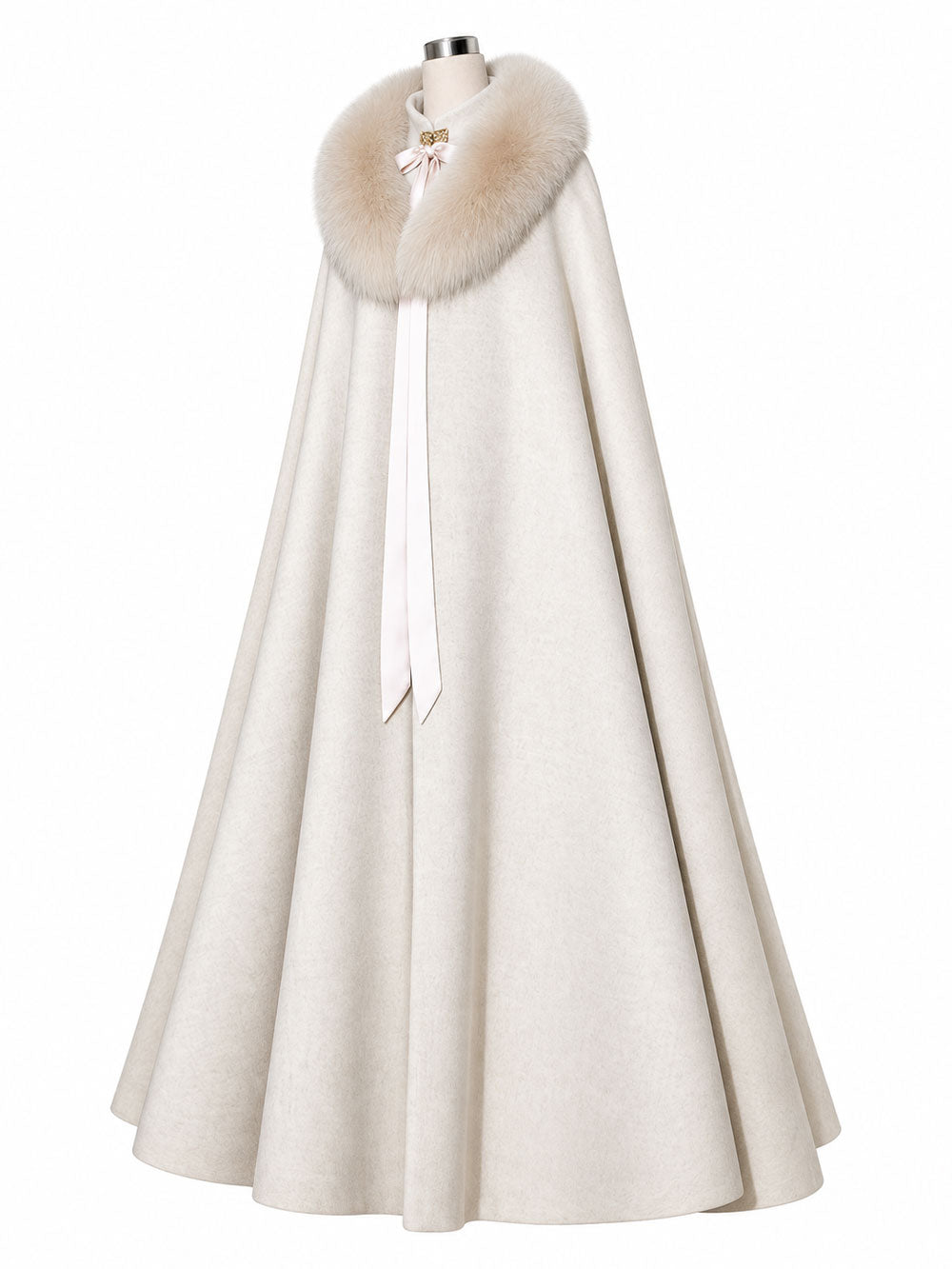 Chinese-Inspired Minimalist Wool Winter Cape for Hanfu & Everyday Wear-03