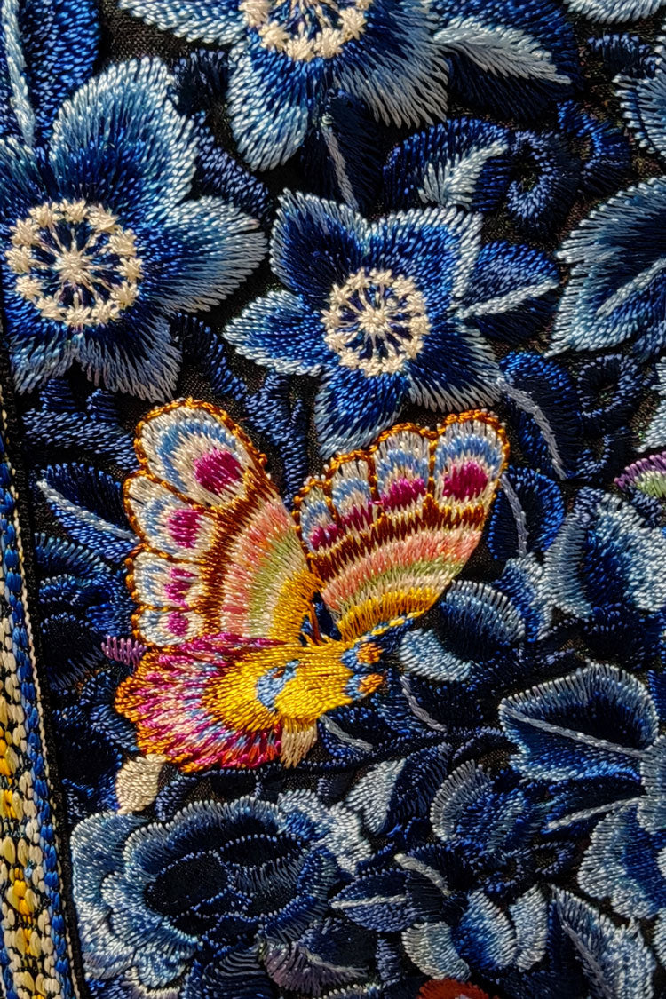 Museum-Inspired Butterfly Tableau Embroidered Mamian Qun Hanfu Skirt-03