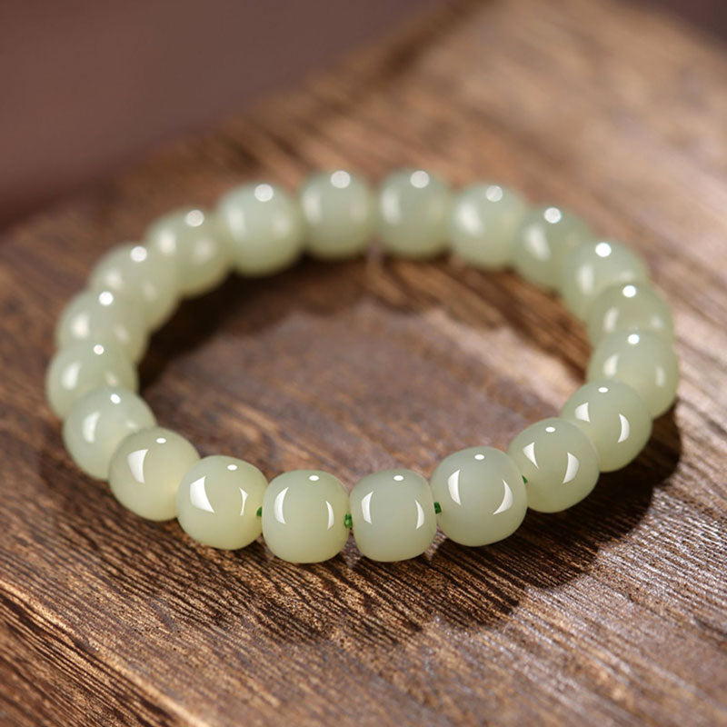 Minimalist Classic Style Natural Hetian Qingshui Jade Bracelet for Women Chinese Jewelry Gift-03