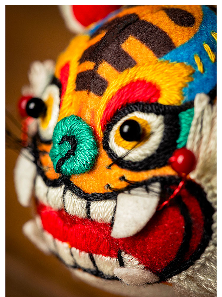 Chinese-style Embroidered Tiger Amulet DIY Embroidery Material Kit -Auspicious Tiger Sachet Pendant Christmas Gift-03