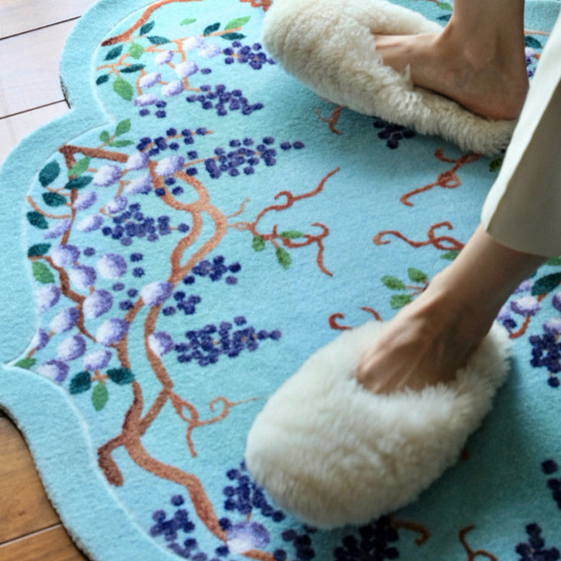 Chinese Traditional Cloisonné "Abundant Harvest" Vintage Grapevine Embroidered Carpet-05