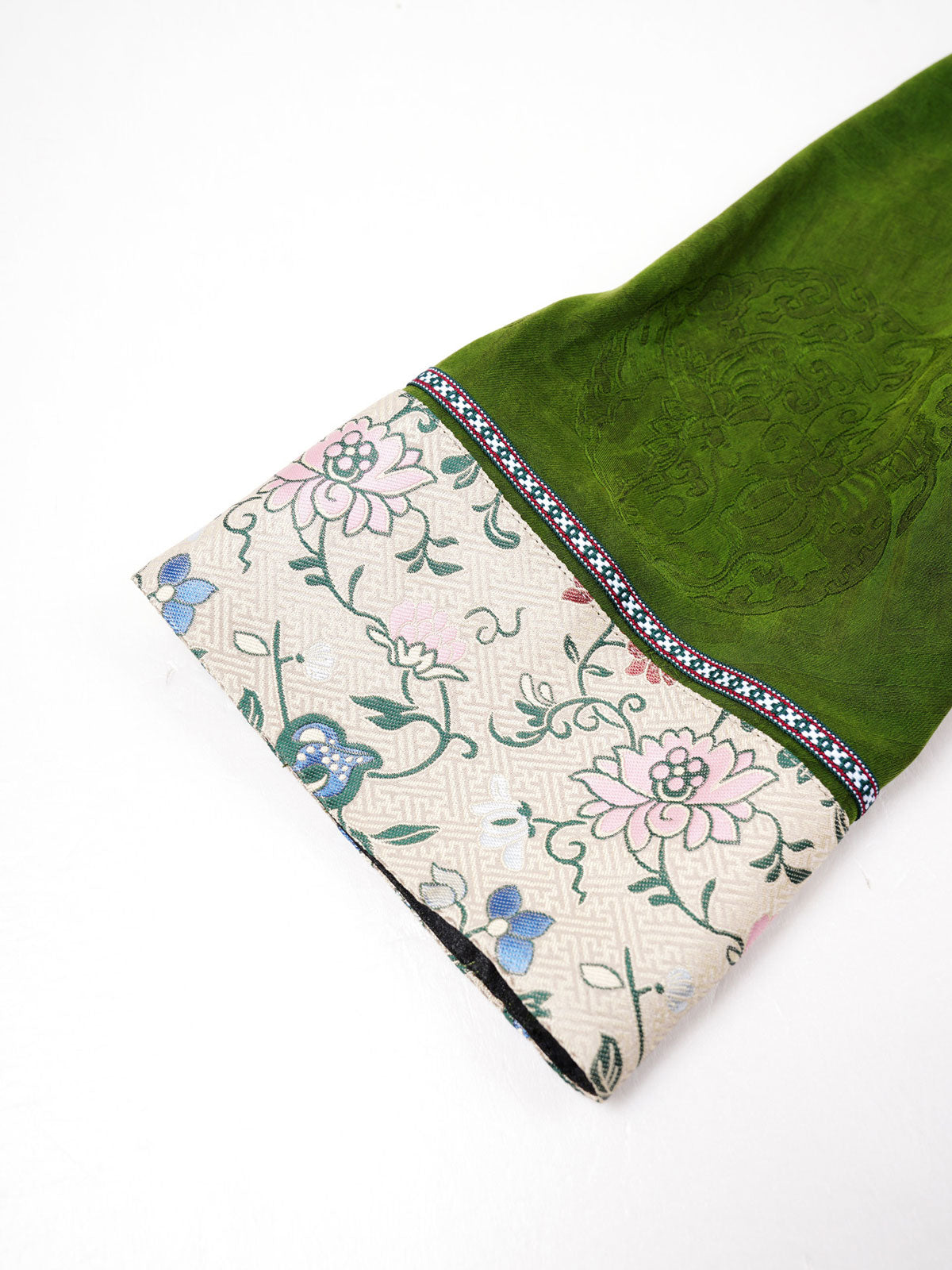 Antique Moss Green Mulberry Silk Chinese-Inspired Top-06
