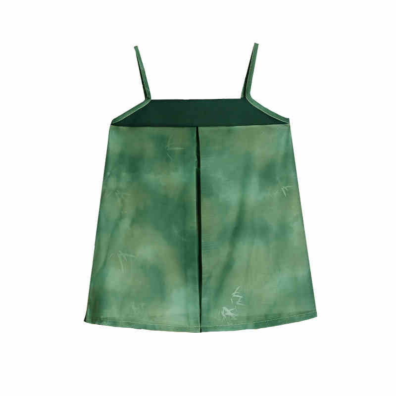 Veiled in Mist and Rain - Song Dynasty-Inspired Fresh Green Modern Hanfu Outfit-06