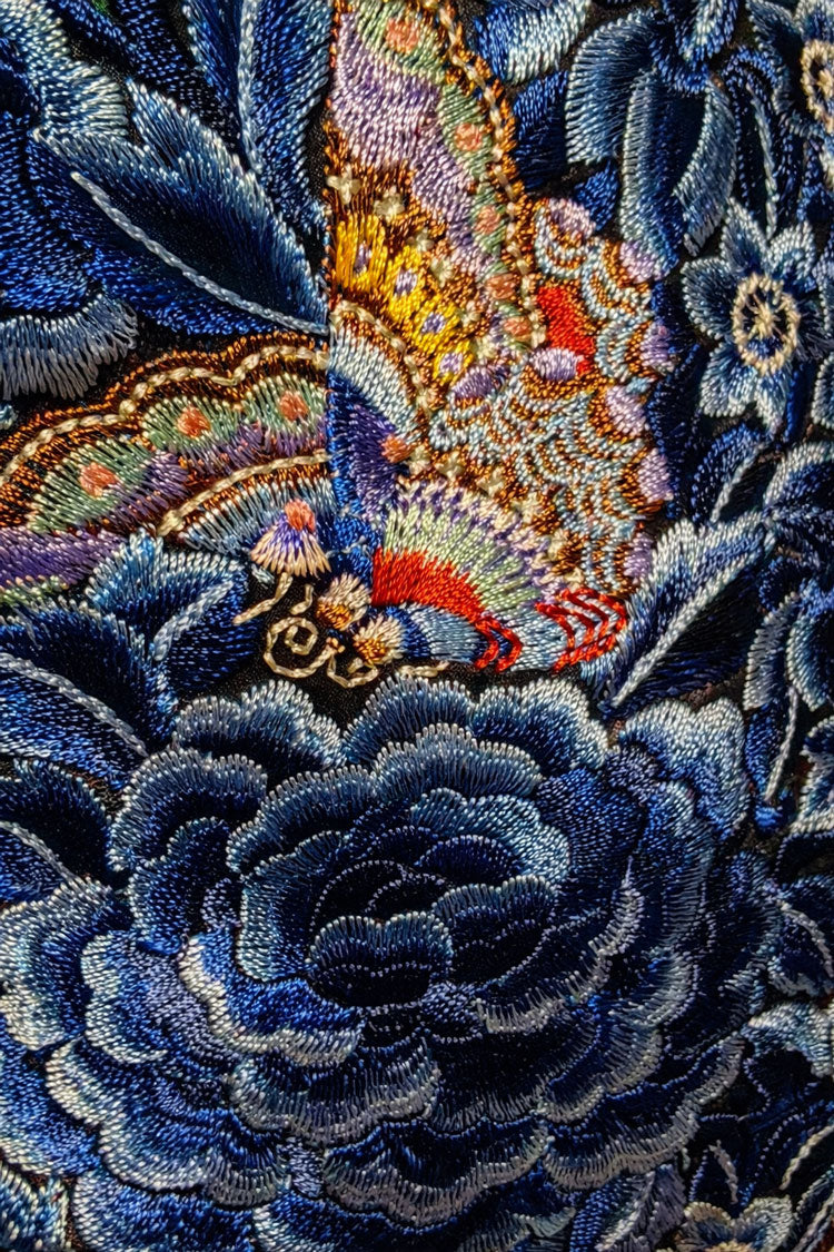 Museum-Inspired Butterfly Tableau Embroidered Mamian Qun Hanfu Skirt-04