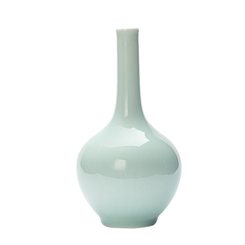 Jingdezhen Chinese Classical Celadon Porcelain Flower Vase Ornament-04