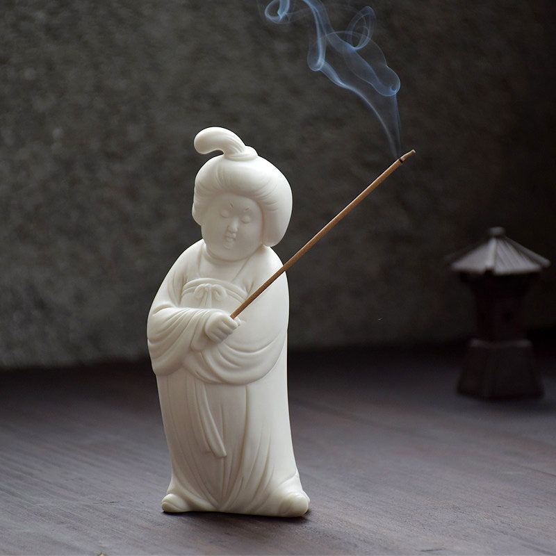 Tang Dynasty Lady Porcelain Incense Holder-06