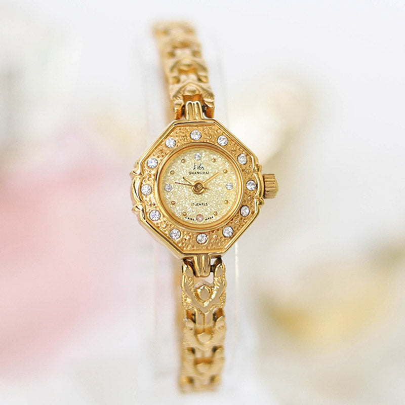 90s Retro Art Deco Style Gold-Plated Women's Manual Mechanical Watch-03