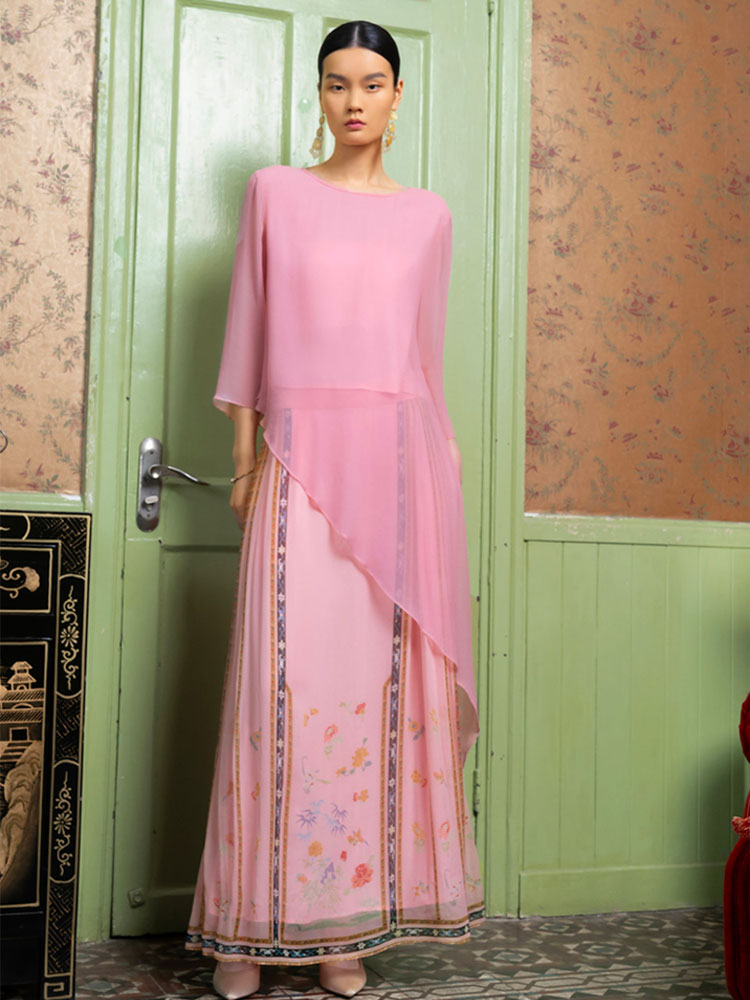 Silk-Printed Modernized Mamian Skirt | Neo-Chinese Spring/Summer Skirt | Multi-Color-04