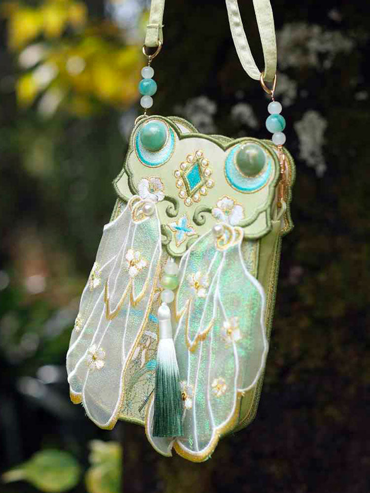 Original Design Vintage Chinese Style Cicada Wing Embroidered  Handbag-02