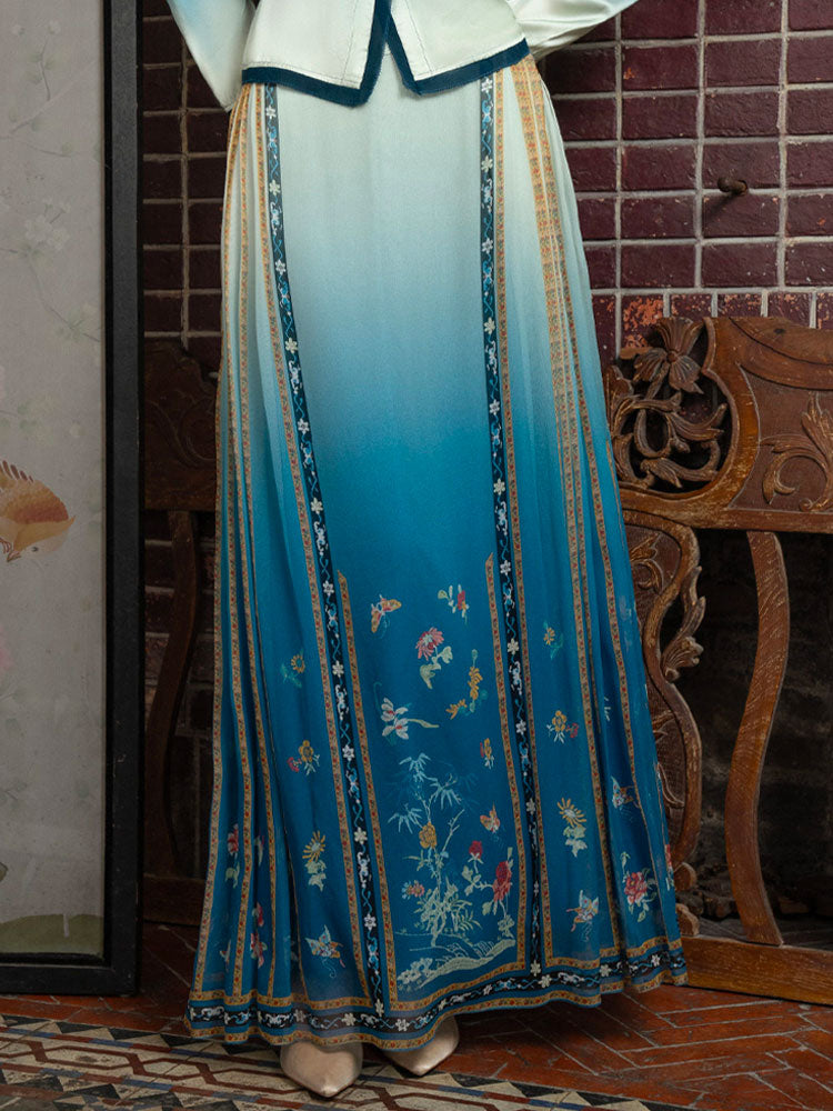 Silk-Printed Modernized Mamian Skirt | Neo-Chinese Spring/Summer Skirt | Multi-Color-10