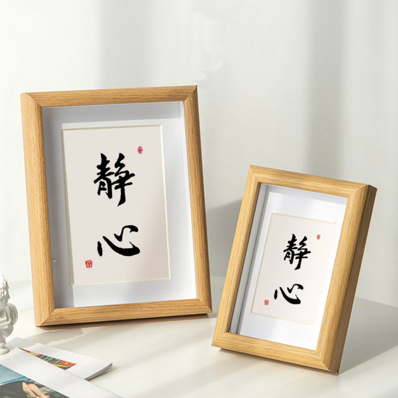 "Jing Xin" Calm the Mind and Soothe the Soul - Chinese Calligraphy and Painting Desk Decoration Art Desk Ornament-05