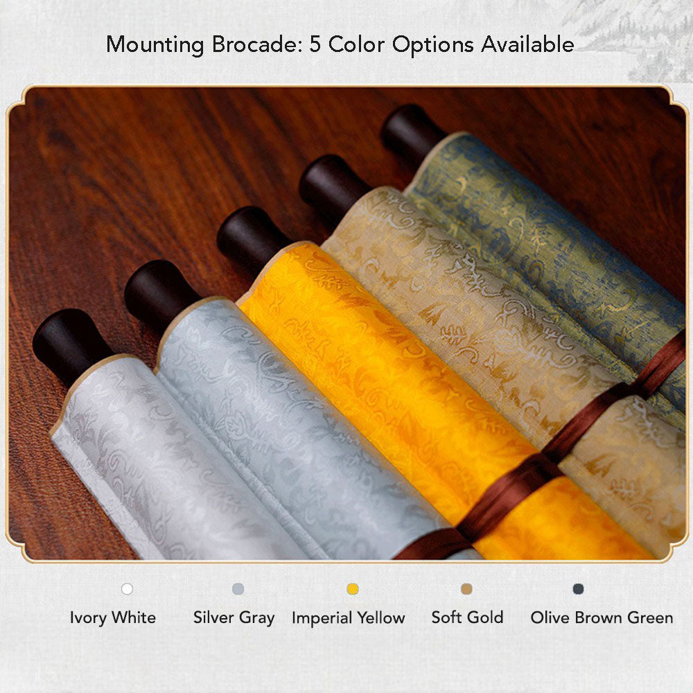 Mounting Brocade: Available in 5 Colors — Ivory White, Silver Gray, Imperial Yellow, Soft Gold, and Antique Olive Green.