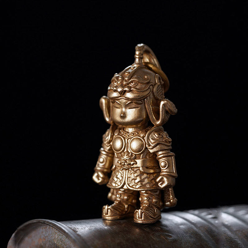 Chinese Tang Dynasty Golden Armor Guarding the Nation Pure Copper Handcrafted Ornament-01